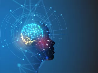 Artificial intelligence. Technology web background.